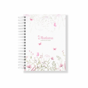 Caderneta de Vacina Floral Rosa